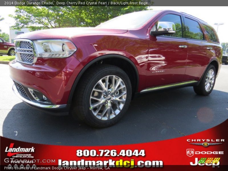 Deep Cherry Red Crystal Pearl / Black/Light Frost Beige 2014 Dodge Durango Citadel