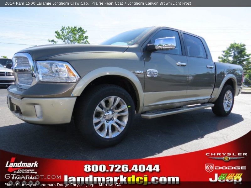 Prairie Pearl Coat / Longhorn Canyon Brown/Light Frost 2014 Ram 1500 Laramie Longhorn Crew Cab