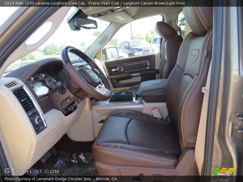 Prairie Pearl Coat / Longhorn Canyon Brown/Light Frost 2014 Ram 1500 Laramie Longhorn Crew Cab