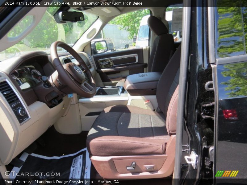 Black / Canyon Brown/Light Frost Beige 2014 Ram 1500 SLT Crew Cab 4x4