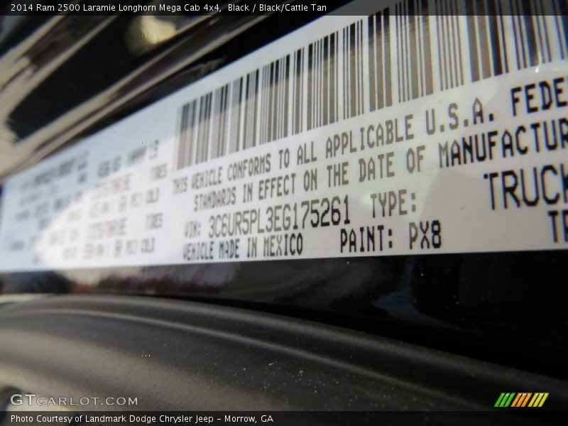 Black / Black/Cattle Tan 2014 Ram 2500 Laramie Longhorn Mega Cab 4x4
