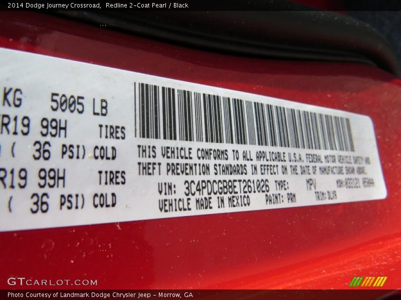 Redline 2-Coat Pearl / Black 2014 Dodge Journey Crossroad