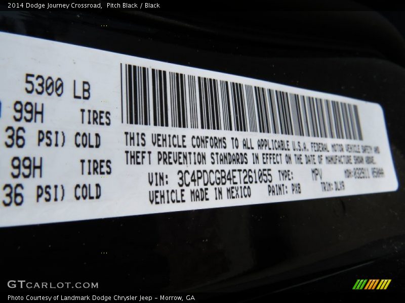 Pitch Black / Black 2014 Dodge Journey Crossroad