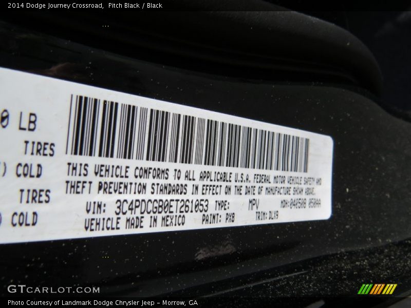 Pitch Black / Black 2014 Dodge Journey Crossroad