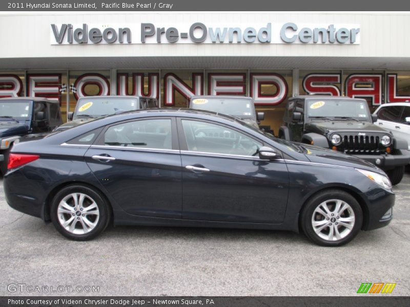 Pacific Blue Pearl / Gray 2011 Hyundai Sonata Limited