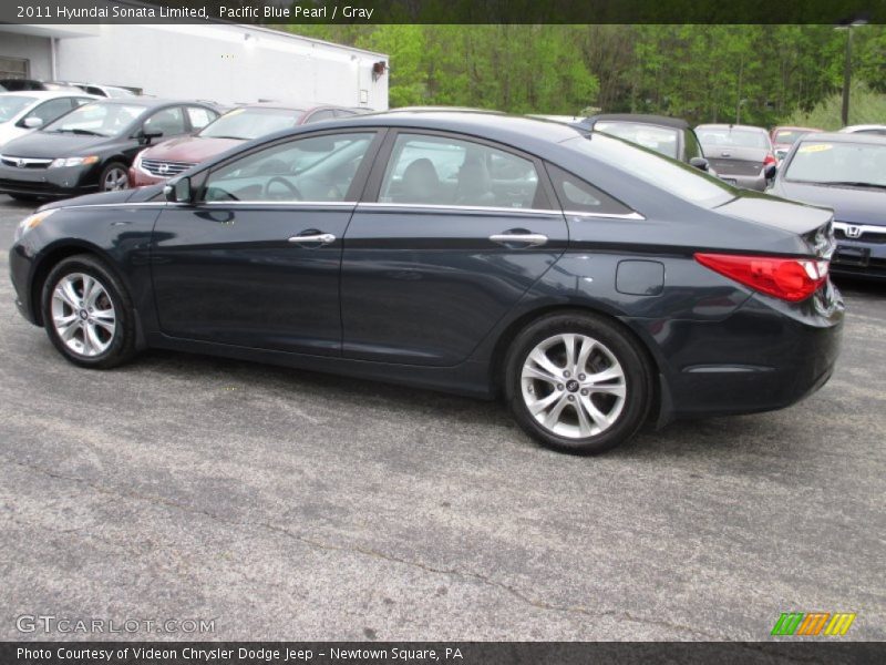 Pacific Blue Pearl / Gray 2011 Hyundai Sonata Limited