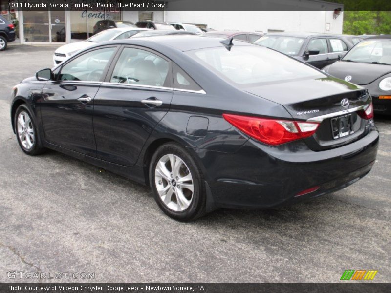 Pacific Blue Pearl / Gray 2011 Hyundai Sonata Limited