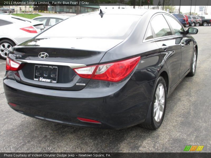 Pacific Blue Pearl / Gray 2011 Hyundai Sonata Limited