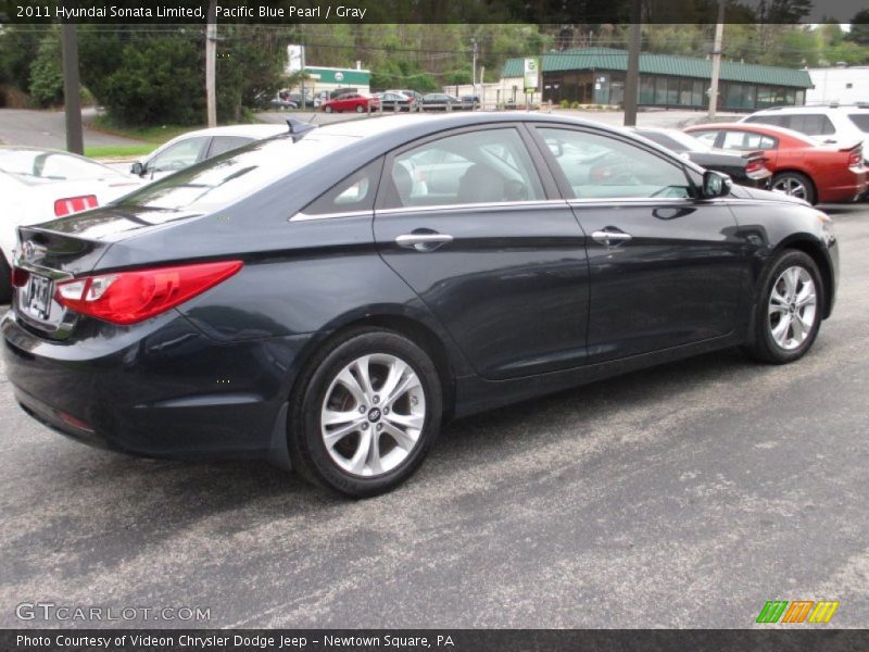 Pacific Blue Pearl / Gray 2011 Hyundai Sonata Limited