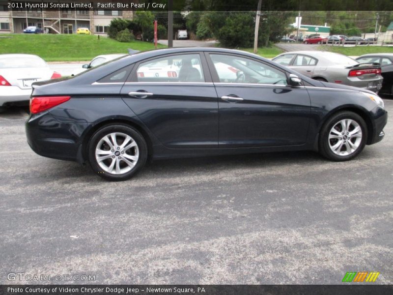 Pacific Blue Pearl / Gray 2011 Hyundai Sonata Limited