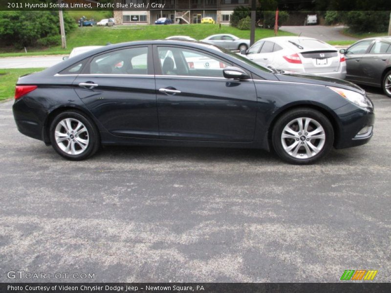Pacific Blue Pearl / Gray 2011 Hyundai Sonata Limited
