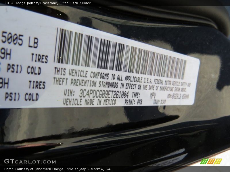 Pitch Black / Black 2014 Dodge Journey Crossroad