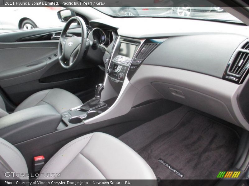 Pacific Blue Pearl / Gray 2011 Hyundai Sonata Limited