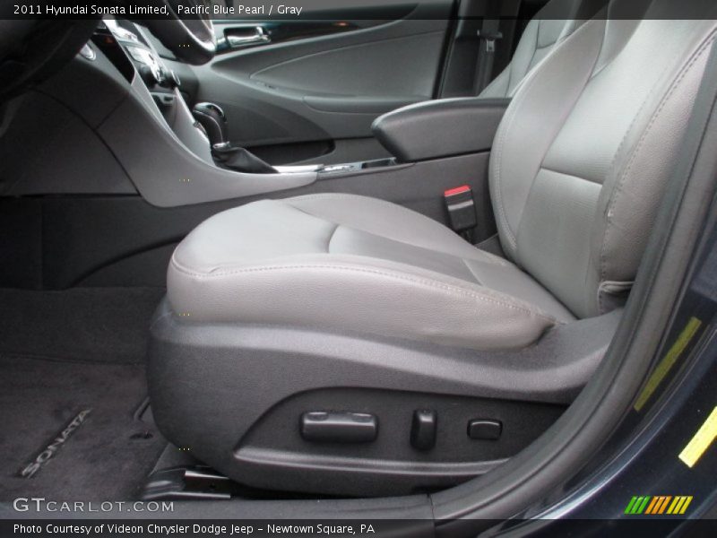 Pacific Blue Pearl / Gray 2011 Hyundai Sonata Limited