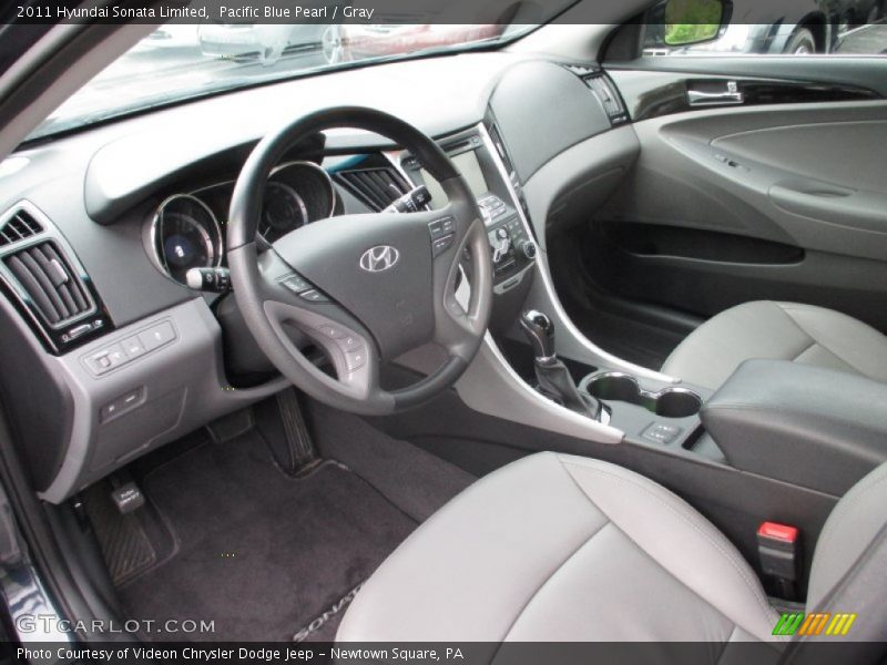 Pacific Blue Pearl / Gray 2011 Hyundai Sonata Limited