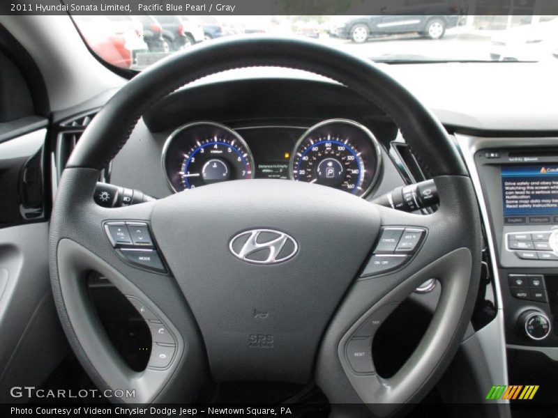 Pacific Blue Pearl / Gray 2011 Hyundai Sonata Limited