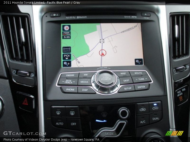 Pacific Blue Pearl / Gray 2011 Hyundai Sonata Limited