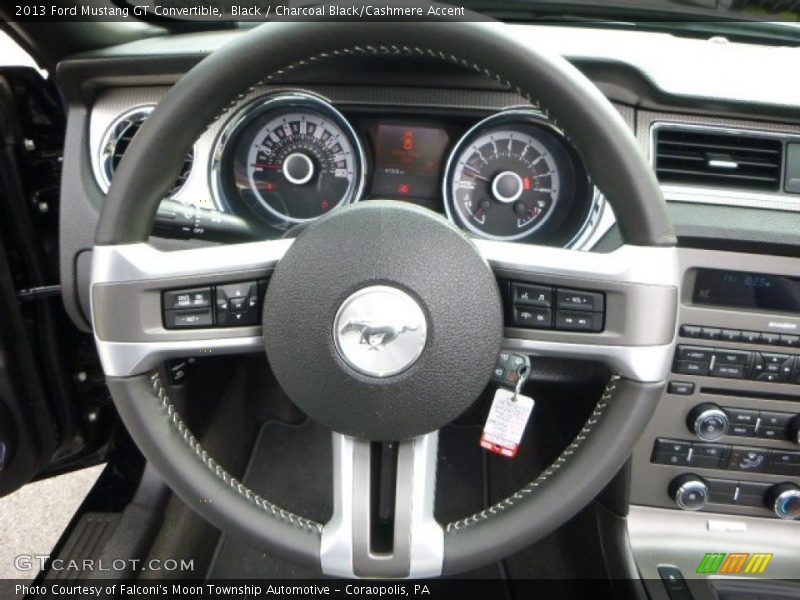 Black / Charcoal Black/Cashmere Accent 2013 Ford Mustang GT Convertible