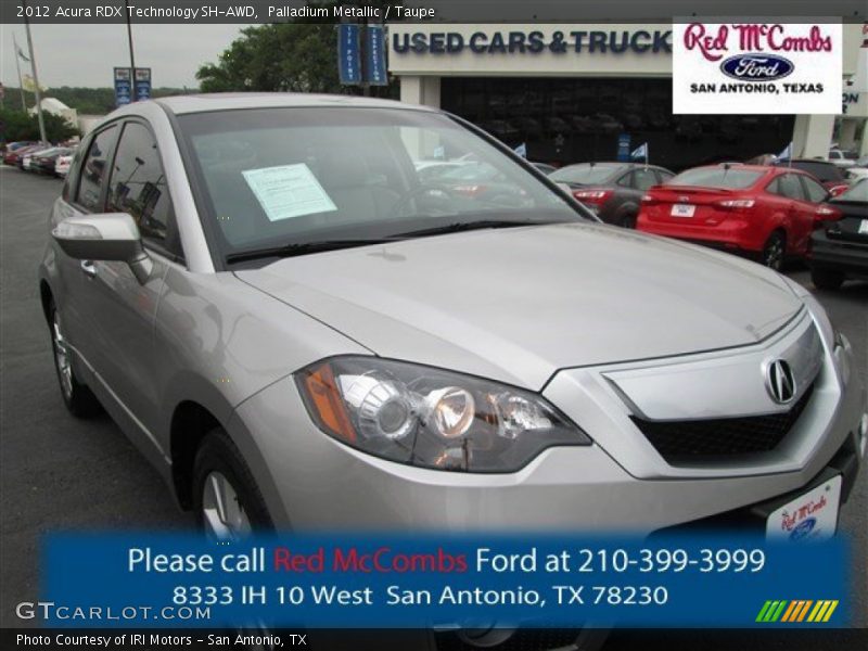 Palladium Metallic / Taupe 2012 Acura RDX Technology SH-AWD