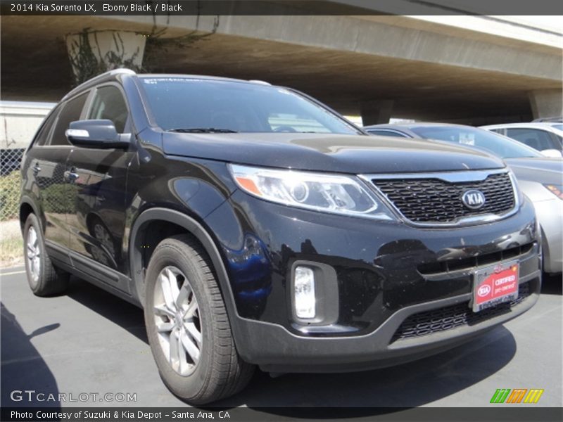 Ebony Black / Black 2014 Kia Sorento LX