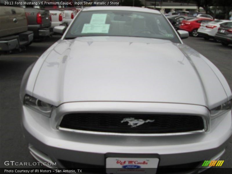 Ingot Silver Metallic / Stone 2013 Ford Mustang V6 Premium Coupe