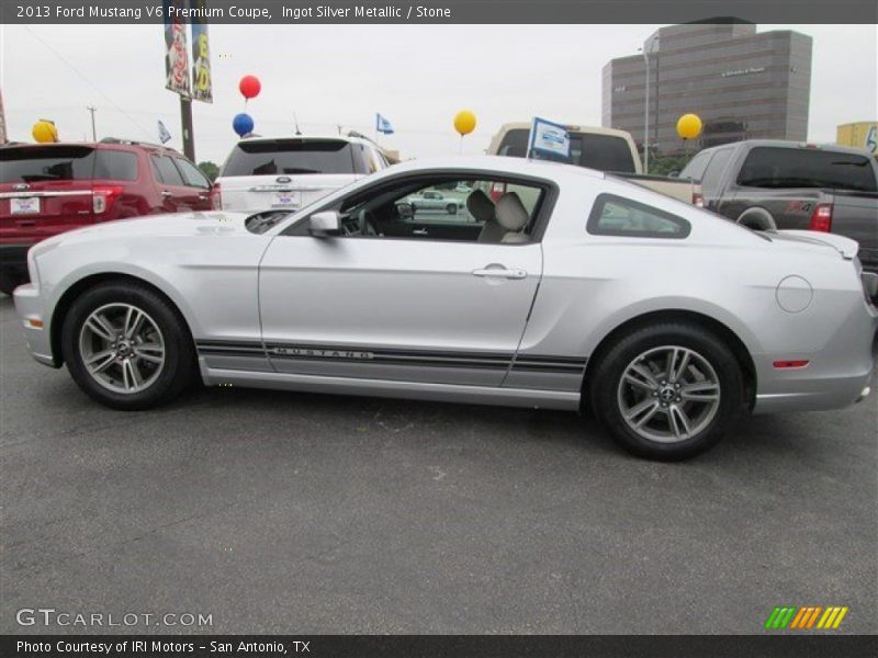 Ingot Silver Metallic / Stone 2013 Ford Mustang V6 Premium Coupe
