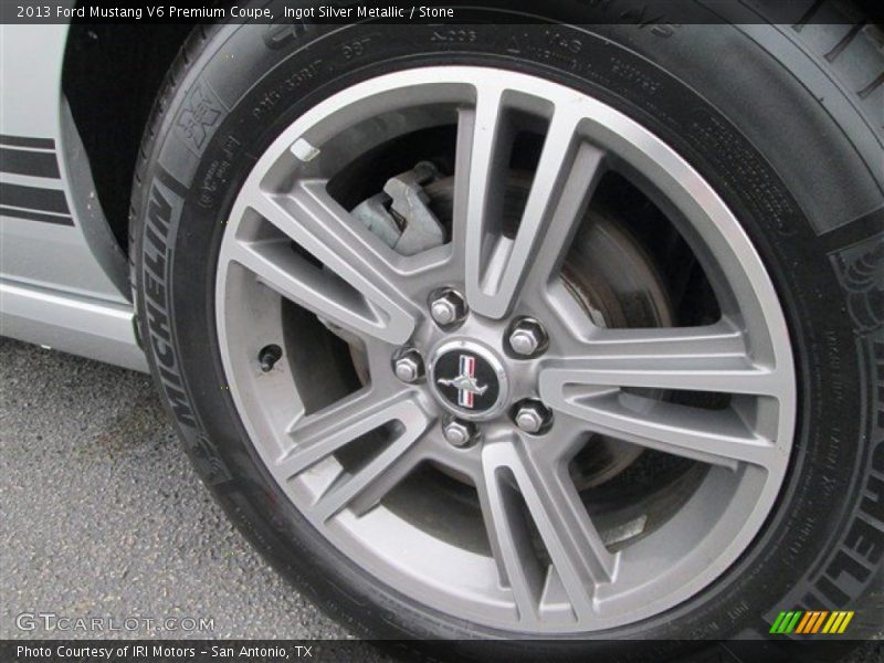 Ingot Silver Metallic / Stone 2013 Ford Mustang V6 Premium Coupe