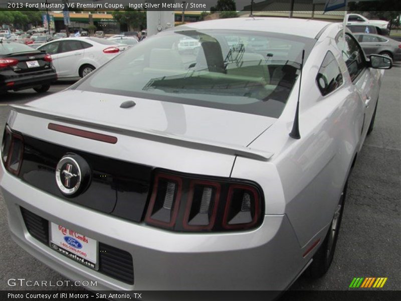 Ingot Silver Metallic / Stone 2013 Ford Mustang V6 Premium Coupe