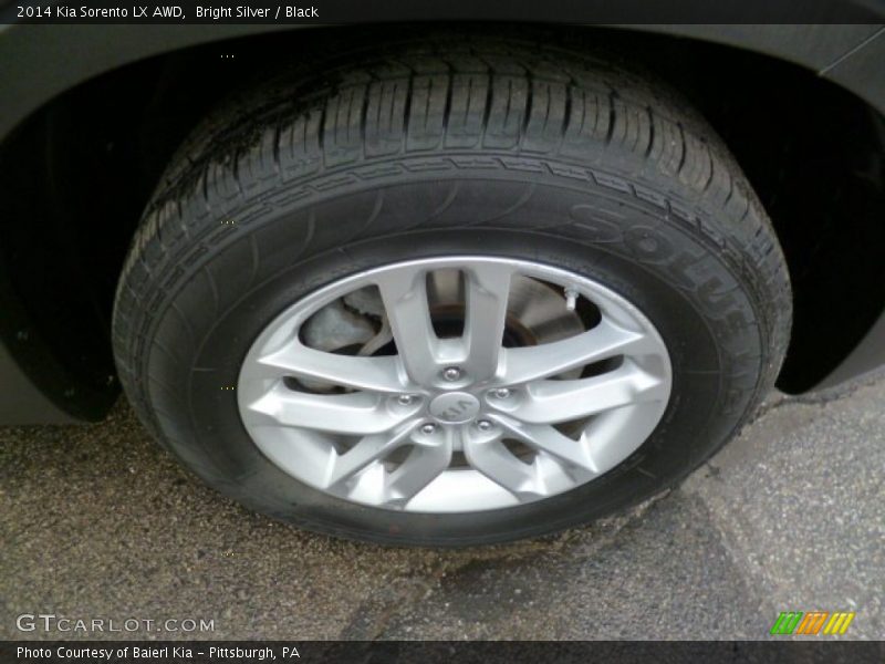 Bright Silver / Black 2014 Kia Sorento LX AWD