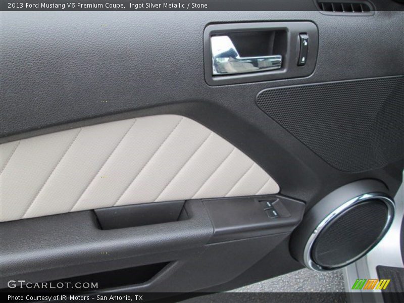 Ingot Silver Metallic / Stone 2013 Ford Mustang V6 Premium Coupe