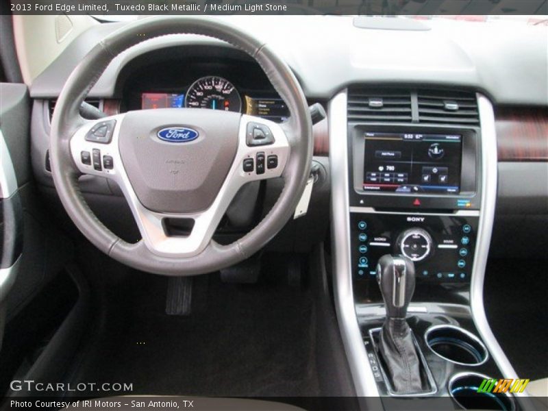 Tuxedo Black Metallic / Medium Light Stone 2013 Ford Edge Limited