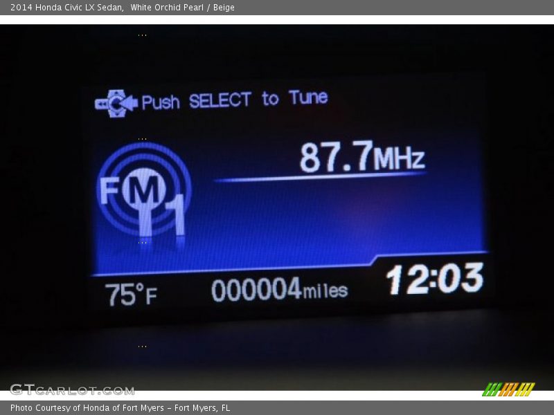 White Orchid Pearl / Beige 2014 Honda Civic LX Sedan