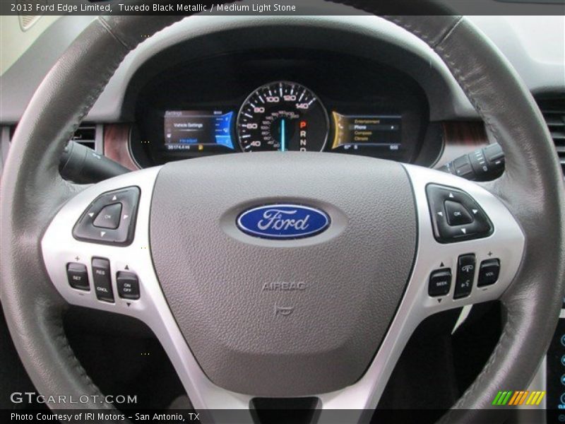 Tuxedo Black Metallic / Medium Light Stone 2013 Ford Edge Limited