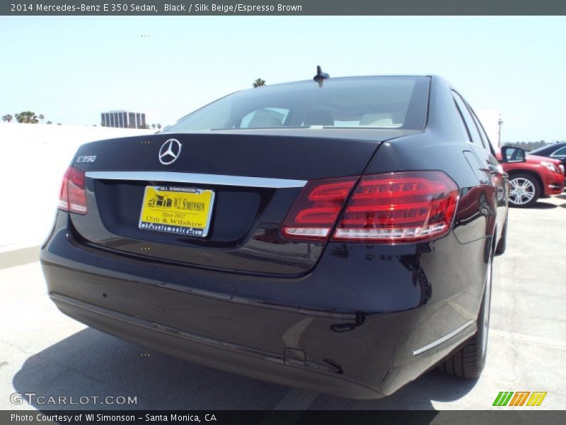 Black / Silk Beige/Espresso Brown 2014 Mercedes-Benz E 350 Sedan