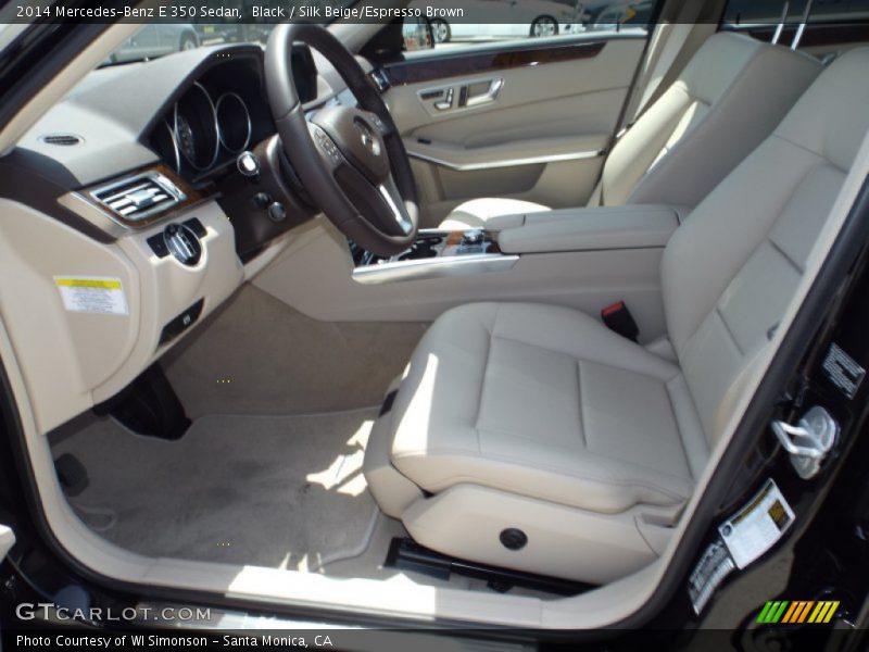 Black / Silk Beige/Espresso Brown 2014 Mercedes-Benz E 350 Sedan