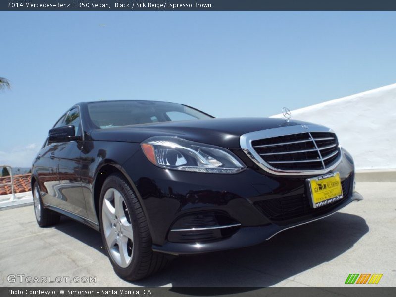 Black / Silk Beige/Espresso Brown 2014 Mercedes-Benz E 350 Sedan
