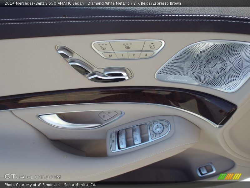 Diamond White Metallic / Silk Beige/Espresso Brown 2014 Mercedes-Benz S 550 4MATIC Sedan
