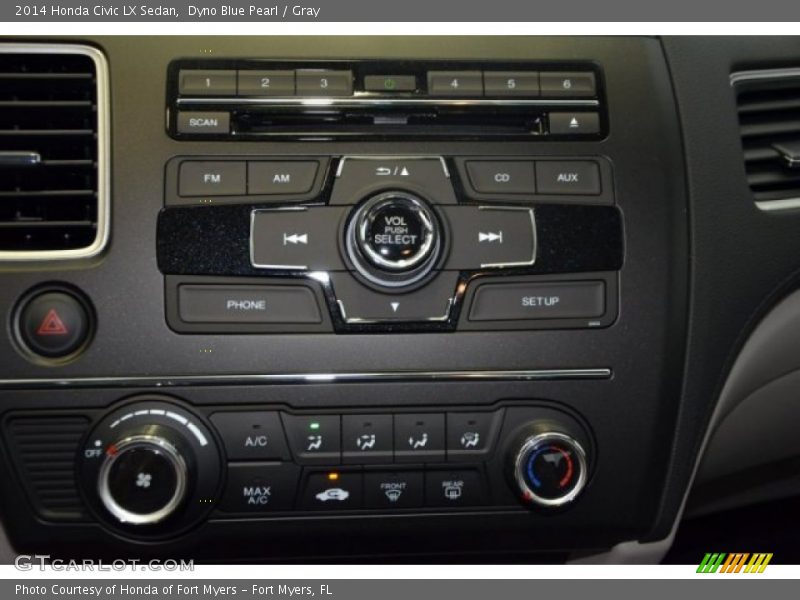Dyno Blue Pearl / Gray 2014 Honda Civic LX Sedan