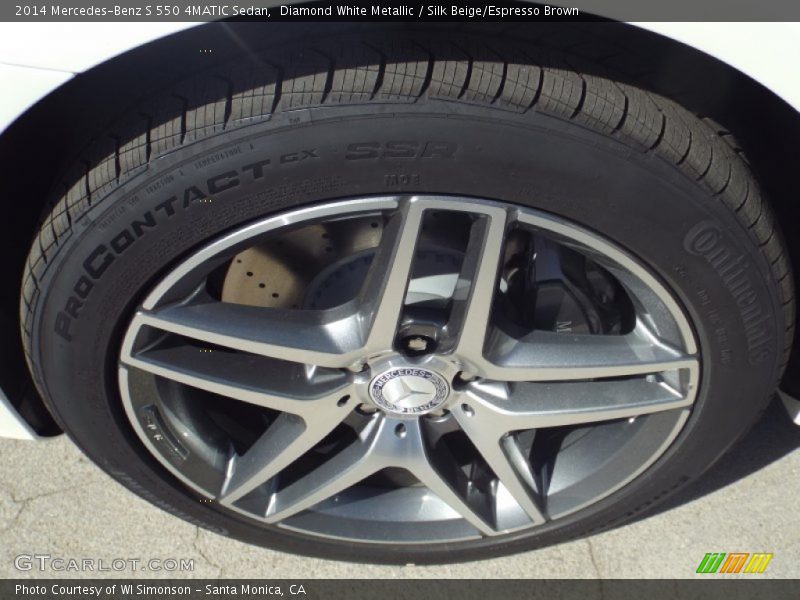 Diamond White Metallic / Silk Beige/Espresso Brown 2014 Mercedes-Benz S 550 4MATIC Sedan