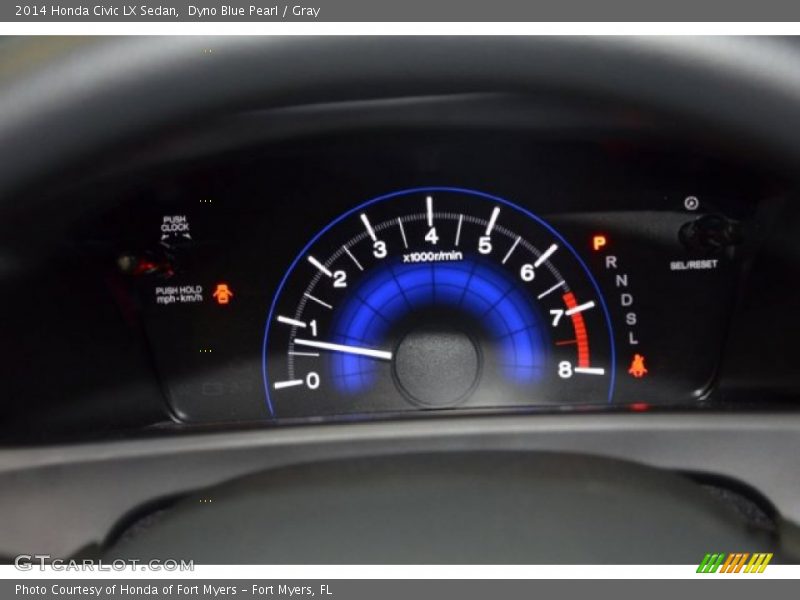 Dyno Blue Pearl / Gray 2014 Honda Civic LX Sedan