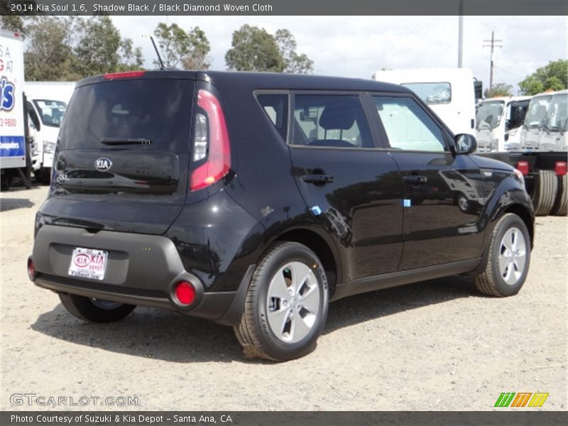 Shadow Black / Black Diamond Woven Cloth 2014 Kia Soul 1.6