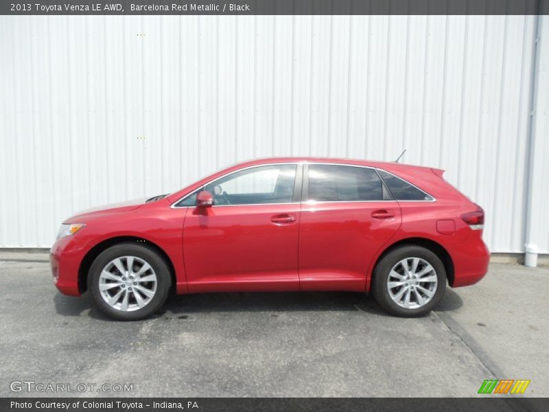 Barcelona Red Metallic / Black 2013 Toyota Venza LE AWD