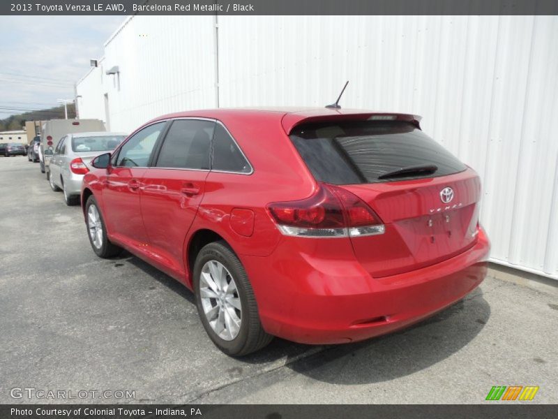 Barcelona Red Metallic / Black 2013 Toyota Venza LE AWD