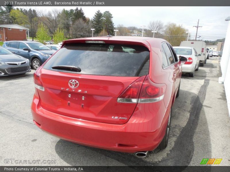 Barcelona Red Metallic / Black 2013 Toyota Venza LE AWD
