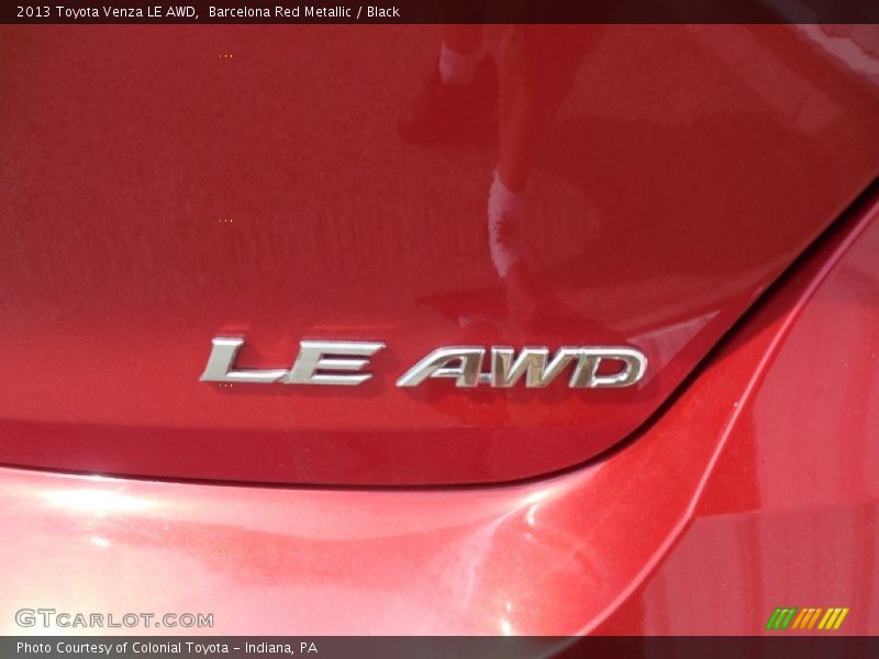 Barcelona Red Metallic / Black 2013 Toyota Venza LE AWD