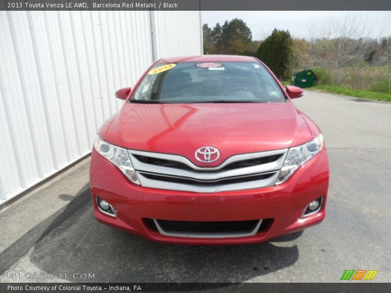 Barcelona Red Metallic / Black 2013 Toyota Venza LE AWD
