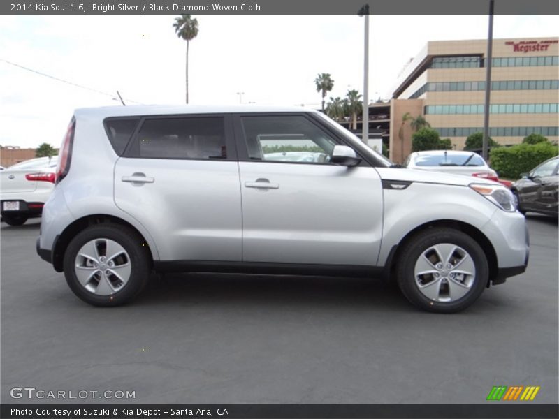 Bright Silver / Black Diamond Woven Cloth 2014 Kia Soul 1.6