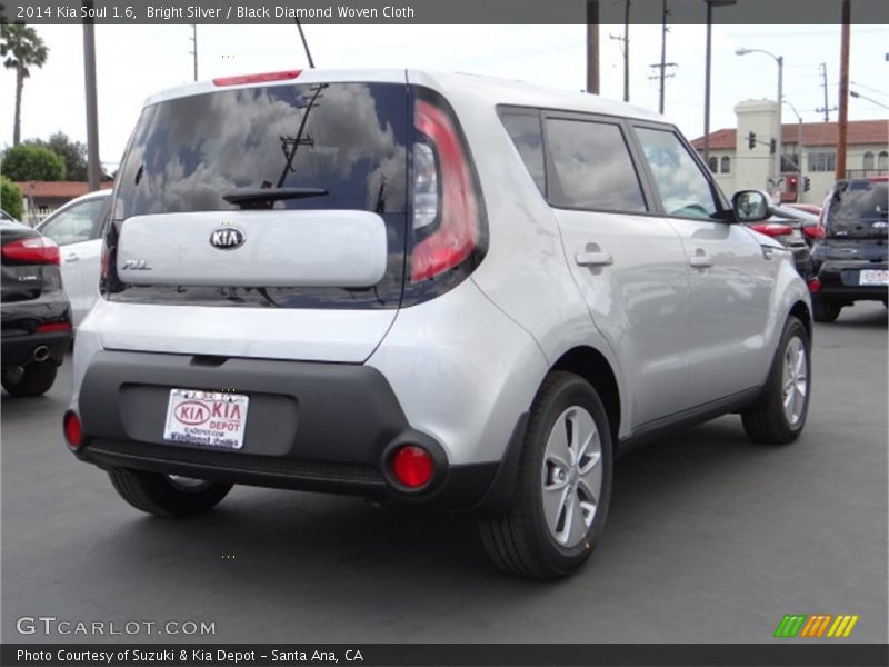 Bright Silver / Black Diamond Woven Cloth 2014 Kia Soul 1.6