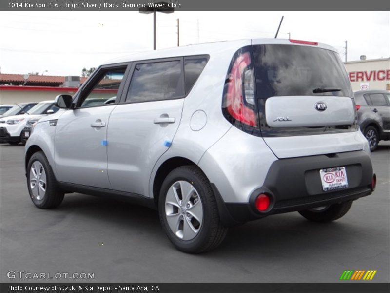 Bright Silver / Black Diamond Woven Cloth 2014 Kia Soul 1.6