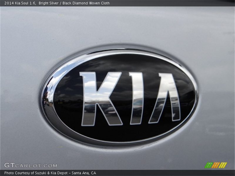 Bright Silver / Black Diamond Woven Cloth 2014 Kia Soul 1.6